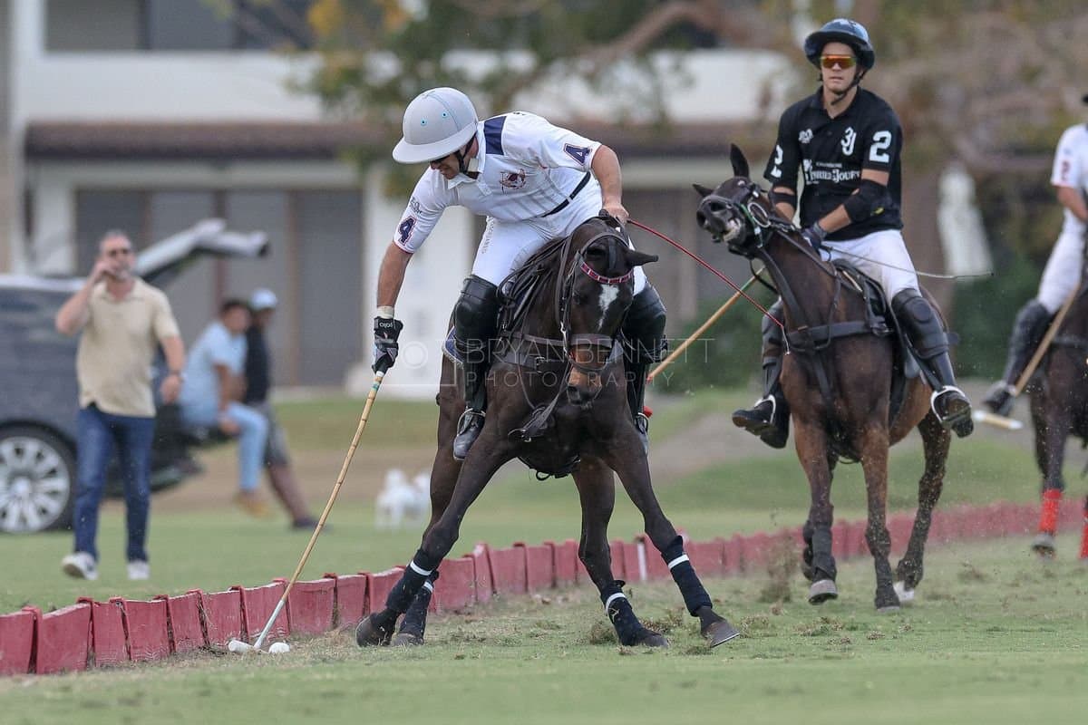 Lechuza Caracas and La Romanza 3J play polo during the Copa Britanica at Casa de Campo in La Romana, La Romana, Dominican Republic on March 1, 2026. (Photos by Bryan Bennett)