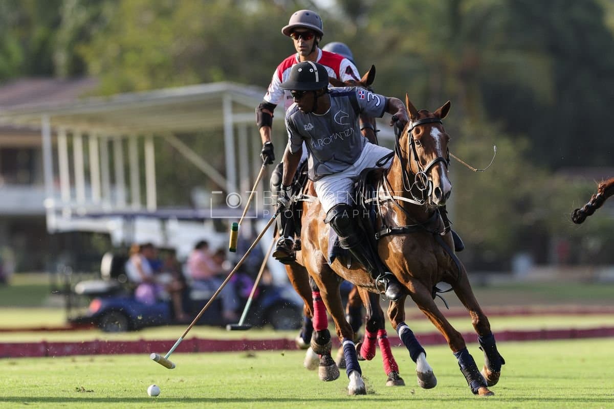 La Suiza and La Carbuccia play polo at Casa de Campo in La Romana, Dominican Republic on August 8, 2026. (Photos by Bryan Bennett)