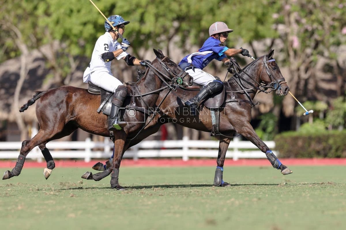 La Romanza 3J and La Espada Gulf play polo during the Copa Britanica at Casa de Campo Polo Club in La Romana, Dominican Republic on March 6, 2026. (Photos by Bryan Bennett)