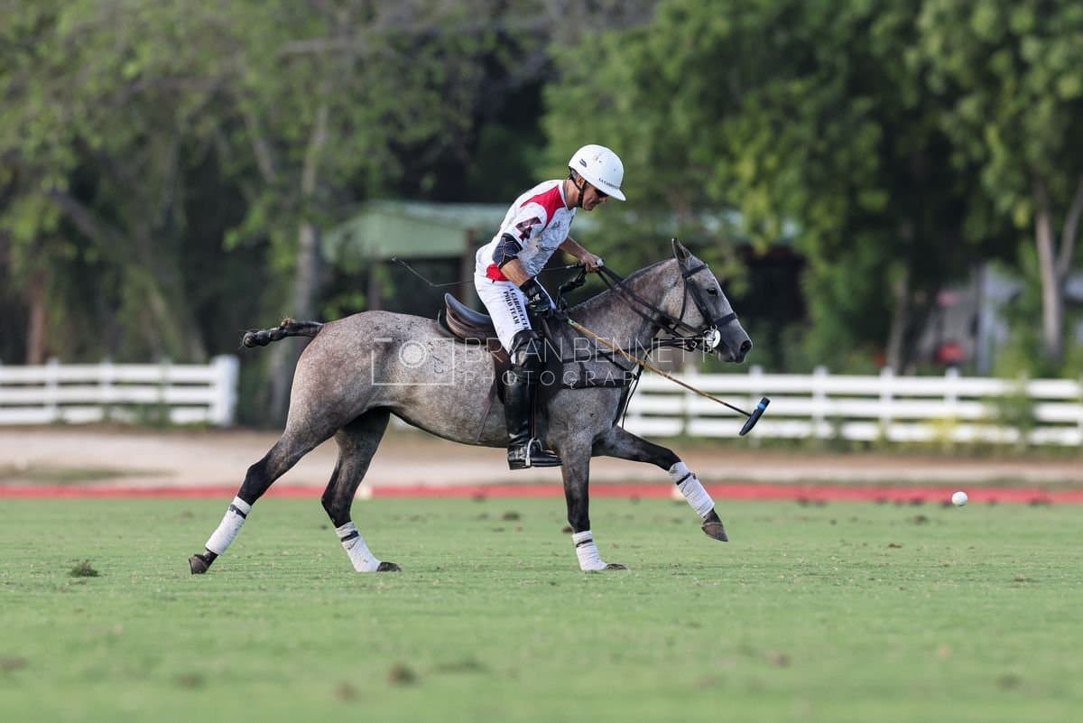 La Suiza and La Carbuccia play polo at Casa de Campo in La Romana, Dominican Republic on August 8, 2026. (Photos by Bryan Bennett)