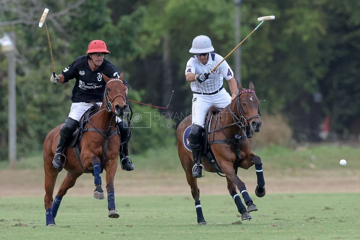 Lechuza Caracas and La Romanza 3J play polo during the Copa Britanica at Casa de Campo in La Romana, La Romana, Dominican Republic on March 1, 2026. (Photos by Bryan Bennett)