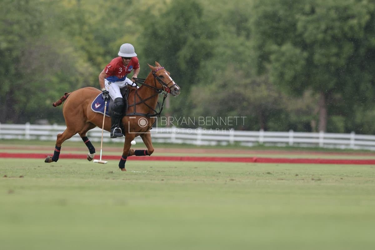 Casa de Campo and La Romanza 3J play polo during the Casa de Campo Challenge at Casa de Campo in La Romana, Dominican Republic on April 4, 2025. (Photo by Bryan Bennett)