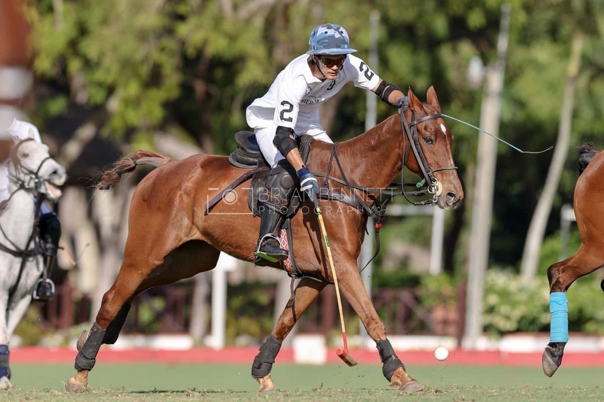 La Romanza 3J and La Espada Gulf play polo during the Copa Britanica at Casa de Campo Polo Club in La Romana, Dominican Republic on March 6, 2026. (Photos by Bryan Bennett)