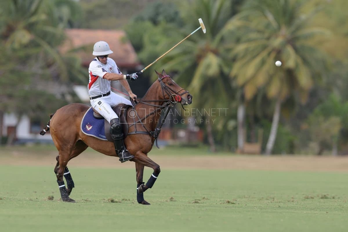 Lechuza Caracas and La Romanza 3J play polo during the Copa Britanica at Casa de Campo in La Romana, La Romana, Dominican Republic on March 1, 2026. (Photos by Bryan Bennett)