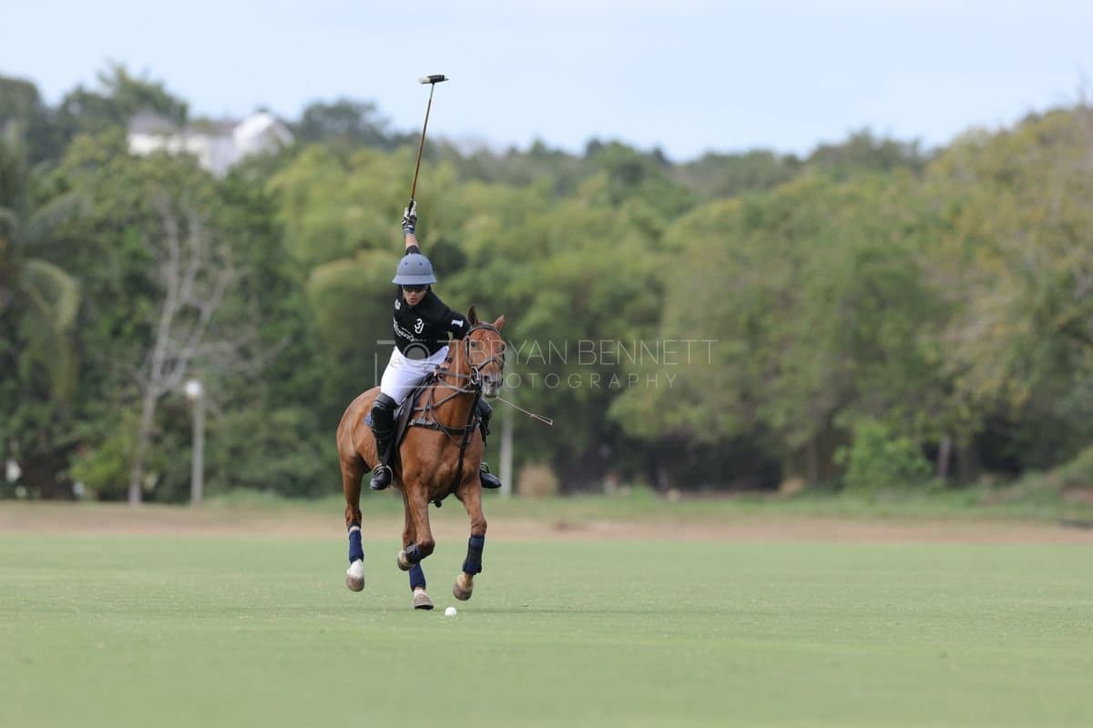Lechuza Caracas and La Romanza 3J play polo during the Copa Britanica at Casa de Campo in La Romana, La Romana, Dominican Republic on March 1, 2026. (Photos by Bryan Bennett)