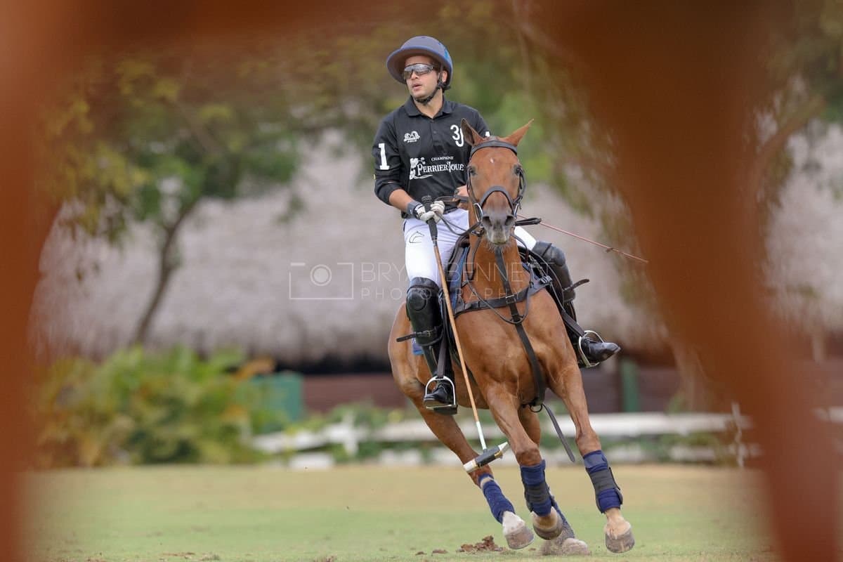 Lechuza Caracas and La Romanza 3J play polo during the Copa Britanica at Casa de Campo in La Romana, La Romana, Dominican Republic on March 1, 2026. (Photos by Bryan Bennett)