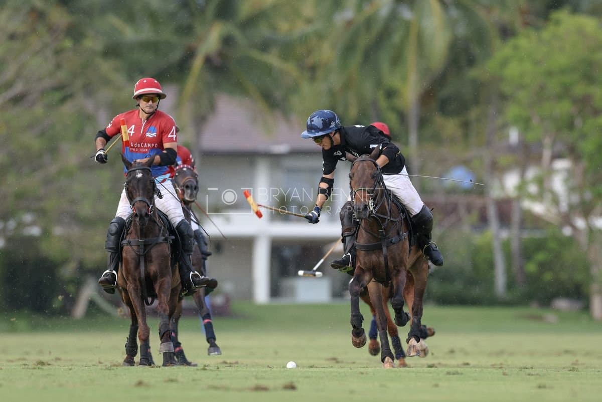 Casa de Campo and La Romanza 3J play polo during the Casa de Campo Challenge at Casa de Campo in La Romana, Dominican Republic on April 4, 2025. (Photo by Bryan Bennett)