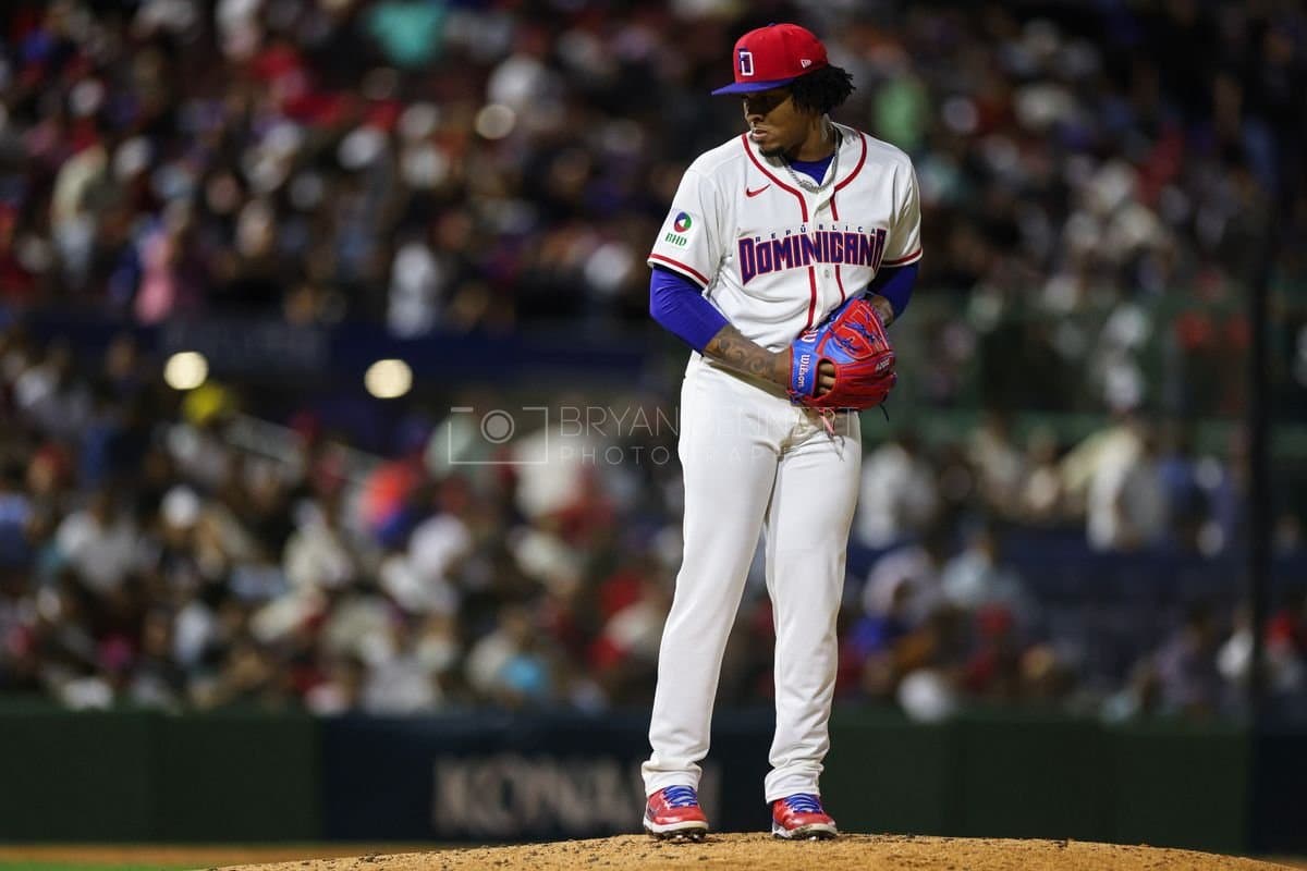 SANTO DOMINGO, DOMINICAN REPUBLIC - MARCH 03: Gregory Soto #65 of the Dominican Republic pitches during an exhibition game against the Detroit Tigers at Estadio Quisqueya on March 03, 2026 in Santo Domingo, Dominican Republic. (Photo by Bryan Bennett/Getty Images)
