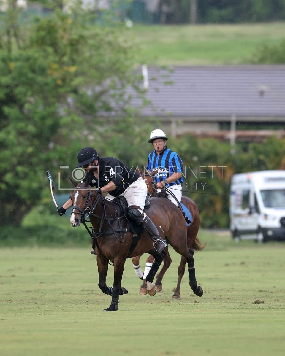 Casa de Campo and La Romanza 3J play polo during the Casa de Campo Challenge at Casa de Campo in La Romana, Dominican Republic on April 4, 2025. (Photo by Bryan Bennett)