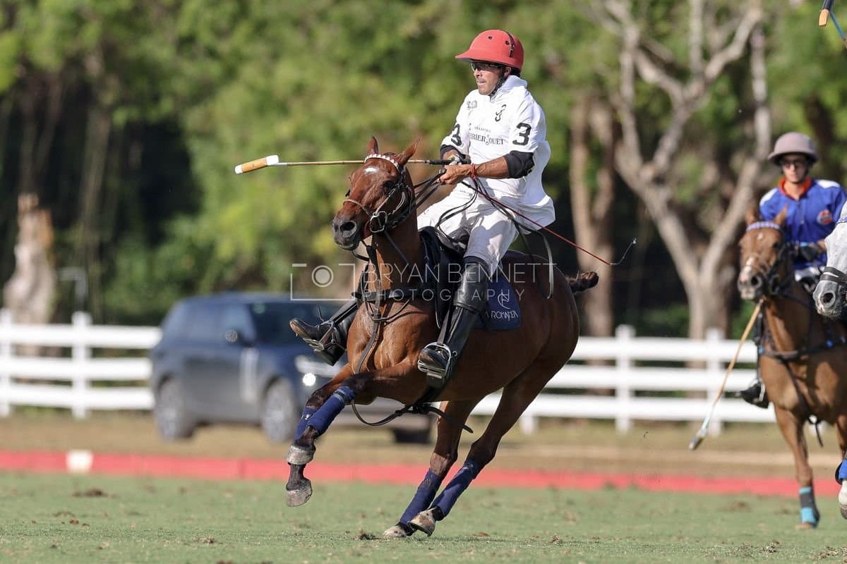 La Romanza 3J and La Espada Gulf play polo during the Copa Britanica at Casa de Campo Polo Club in La Romana, Dominican Republic on March 6, 2026. (Photos by Bryan Bennett)