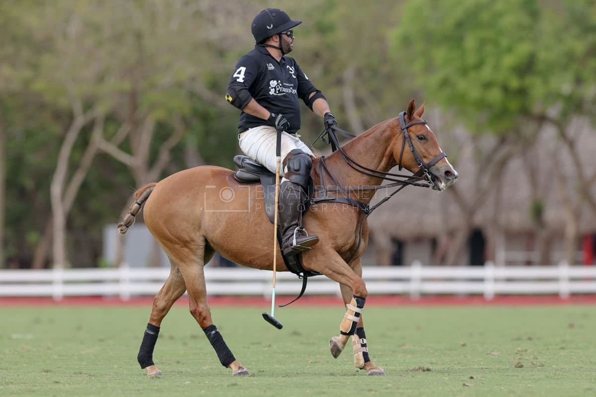 Lechuza Caracas and La Romanza 3J play polo during the Copa Britanica at Casa de Campo in La Romana, La Romana, Dominican Republic on March 1, 2026. (Photos by Bryan Bennett)