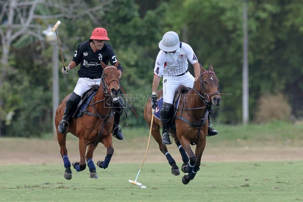 Lechuza Caracas and La Romanza 3J play polo during the Copa Britanica at Casa de Campo in La Romana, La Romana, Dominican Republic on March 1, 2026. (Photos by Bryan Bennett)