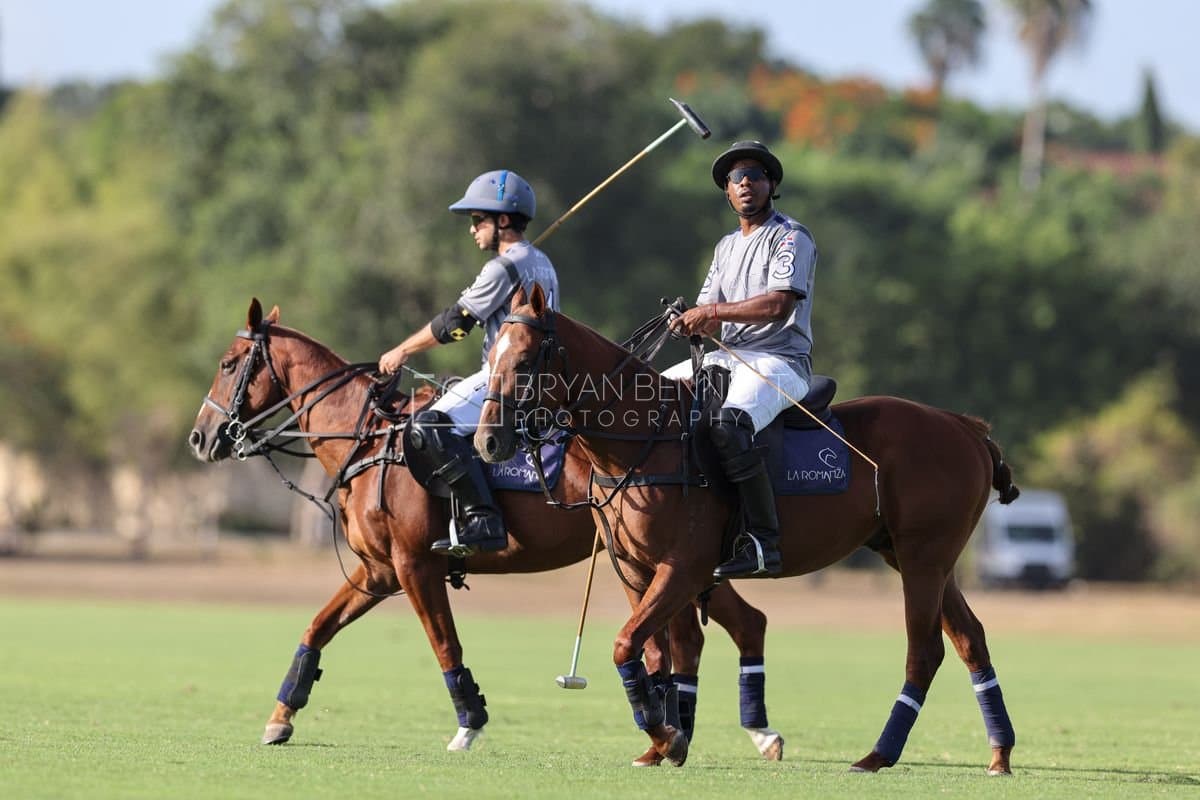La Suiza and La Carbuccia play polo at Casa de Campo in La Romana, Dominican Republic on August 8, 2026. (Photos by Bryan Bennett)