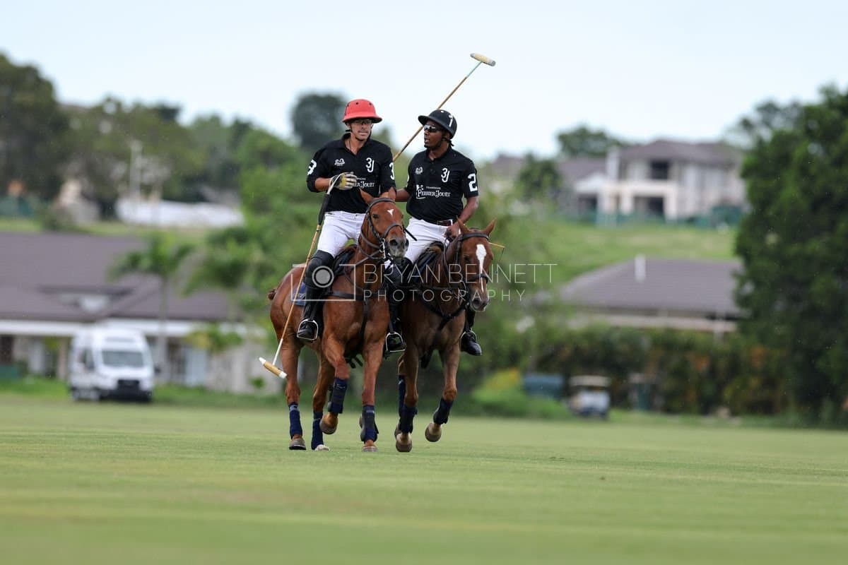 Casa de Campo and La Romanza 3J play polo during the Casa de Campo Challenge at Casa de Campo in La Romana, Dominican Republic on April 4, 2025. (Photo by Bryan Bennett)