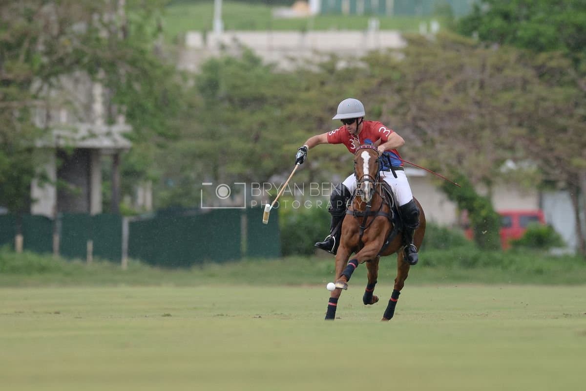 Casa de Campo and La Romanza 3J play polo during the Casa de Campo Challenge at Casa de Campo in La Romana, Dominican Republic on April 4, 2025. (Photo by Bryan Bennett)