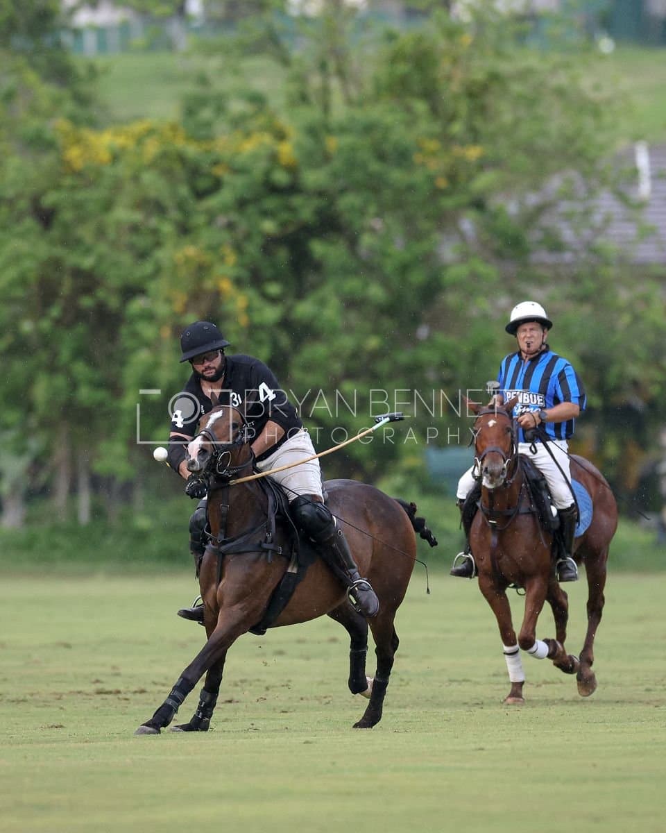 Casa de Campo and La Romanza 3J play polo during the Casa de Campo Challenge at Casa de Campo in La Romana, Dominican Republic on April 4, 2025. (Photo by Bryan Bennett)