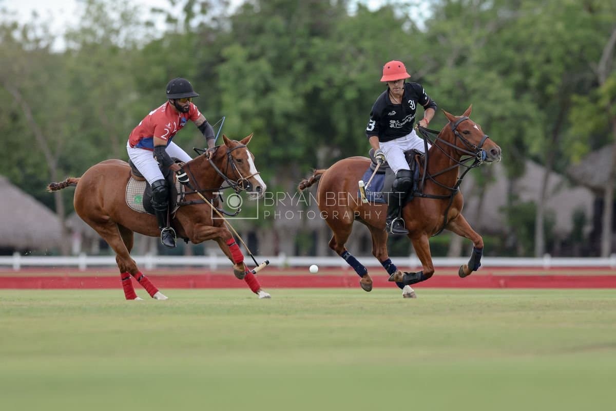 Casa de Campo and La Romanza 3J play polo during the Casa de Campo Challenge at Casa de Campo in La Romana, Dominican Republic on April 4, 2025. (Photo by Bryan Bennett)