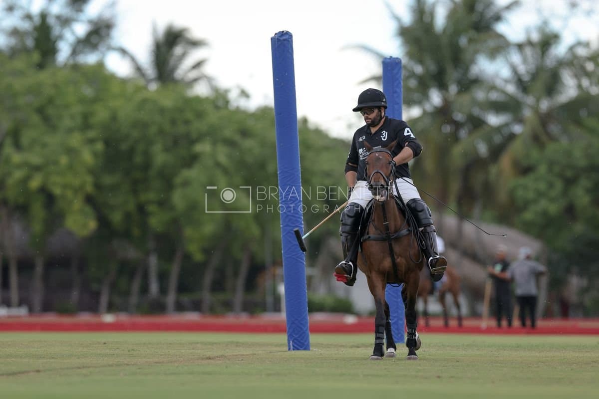 Casa de Campo and La Romanza 3J play polo during the Casa de Campo Challenge at Casa de Campo in La Romana, Dominican Republic on April 4, 2025. (Photo by Bryan Bennett)