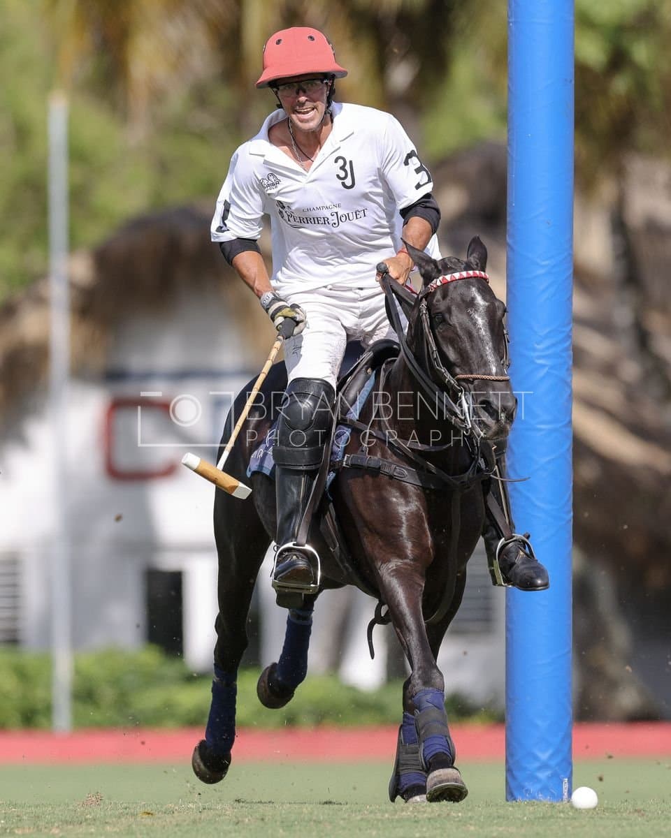 La Romanza 3J and La Espada Gulf play polo during the Copa Britanica at Casa de Campo Polo Club in La Romana, Dominican Republic on March 6, 2026. (Photos by Bryan Bennett)