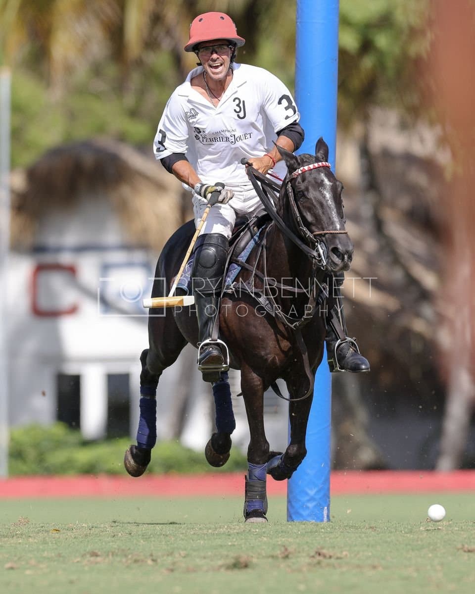 La Romanza 3J and La Espada Gulf play polo during the Copa Britanica at Casa de Campo Polo Club in La Romana, Dominican Republic on March 6, 2026. (Photos by Bryan Bennett)