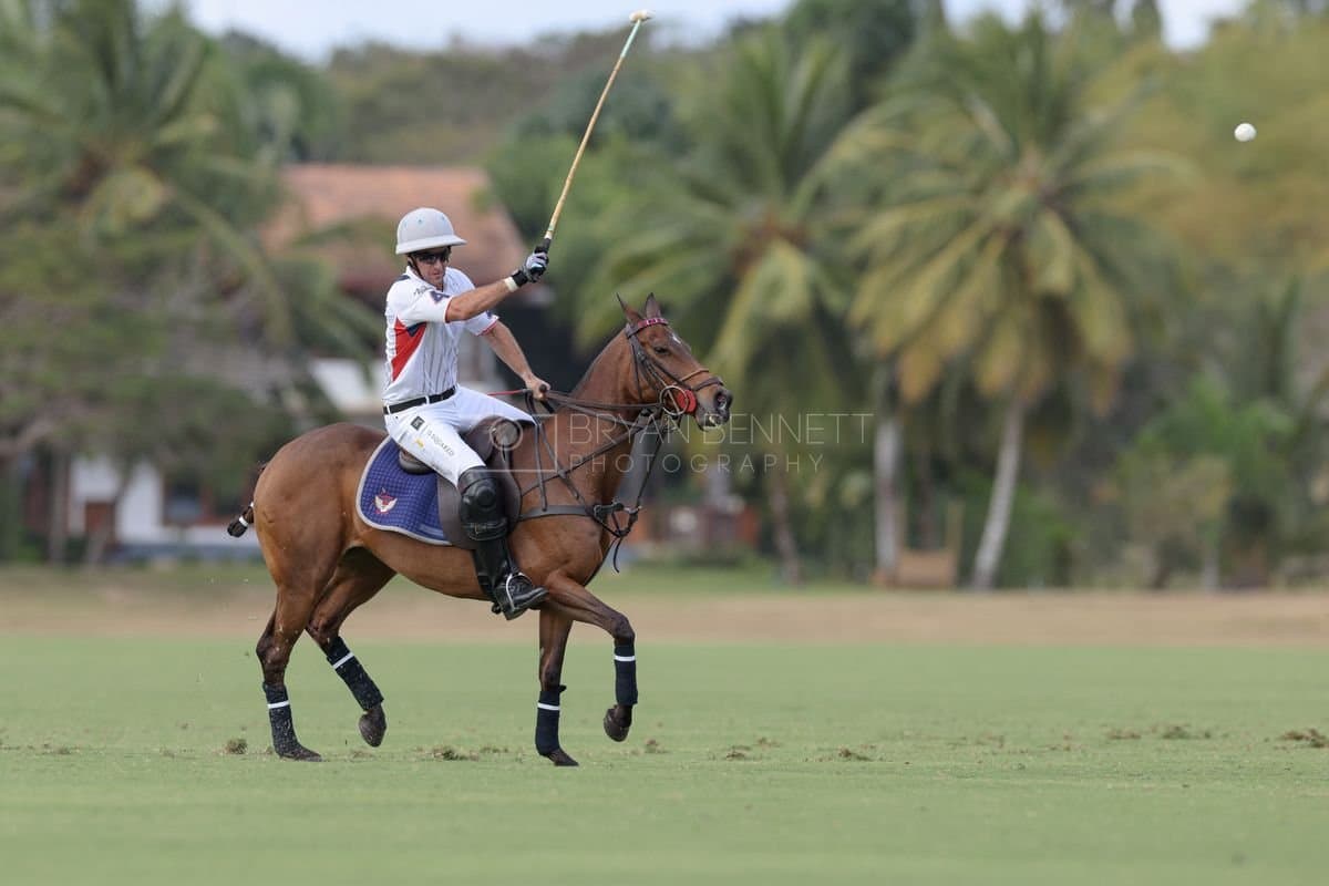 Lechuza Caracas and La Romanza 3J play polo during the Copa Britanica at Casa de Campo in La Romana, La Romana, Dominican Republic on March 1, 2026. (Photos by Bryan Bennett)