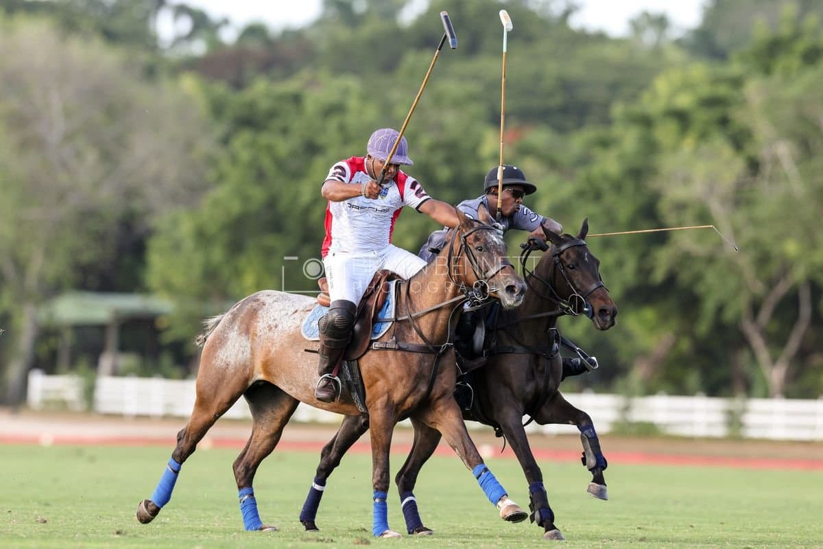 La Suiza and La Carbuccia play polo at Casa de Campo in La Romana, Dominican Republic on August 8, 2026. (Photos by Bryan Bennett)