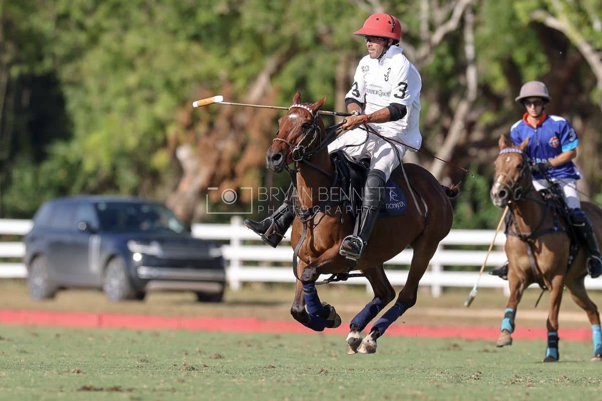 La Romanza 3J and La Espada Gulf play polo during the Copa Britanica at Casa de Campo Polo Club in La Romana, Dominican Republic on March 6, 2026. (Photos by Bryan Bennett)