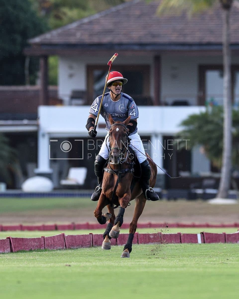 La Suiza and La Carbuccia play polo at Casa de Campo in La Romana, Dominican Republic on August 8, 2026. (Photos by Bryan Bennett)