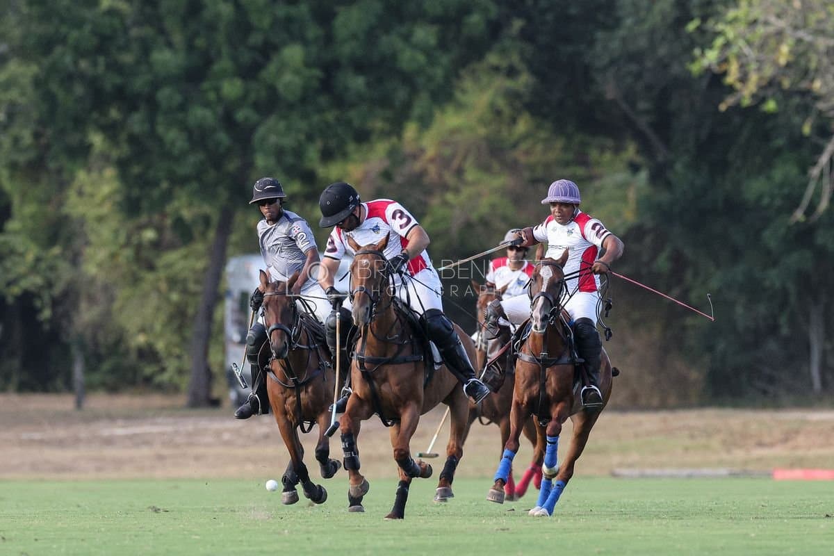 La Suiza and La Carbuccia play polo at Casa de Campo in La Romana, Dominican Republic on August 8, 2026. (Photos by Bryan Bennett)