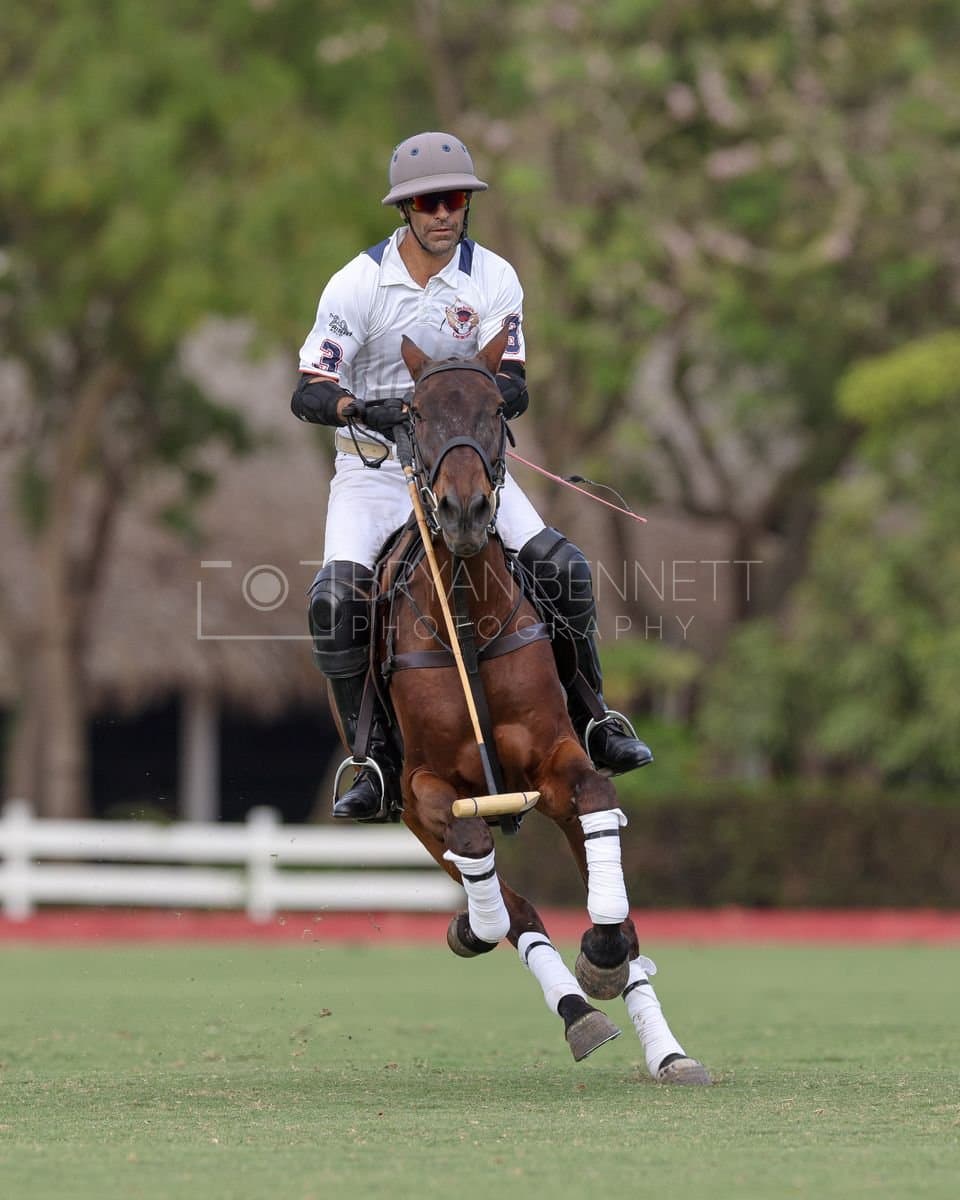 Lechuza Caracas and La Romanza 3J play polo during the Copa Britanica at Casa de Campo in La Romana, La Romana, Dominican Republic on March 1, 2026. (Photos by Bryan Bennett)