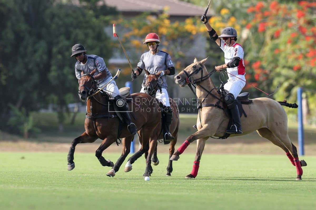 La Suiza and La Carbuccia play polo at Casa de Campo in La Romana, Dominican Republic on August 8, 2026. (Photos by Bryan Bennett)