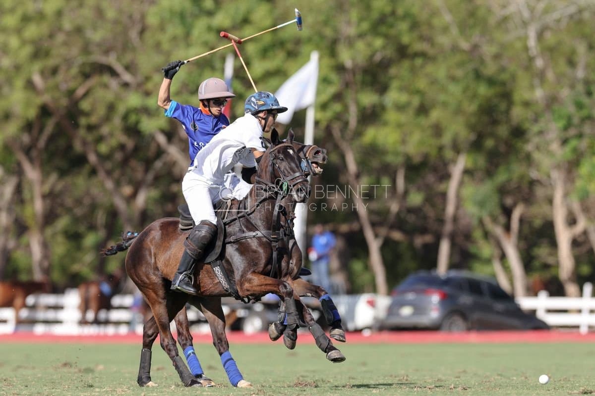La Romanza 3J and La Espada Gulf play polo during the Copa Britanica at Casa de Campo Polo Club in La Romana, Dominican Republic on March 6, 2026. (Photos by Bryan Bennett)