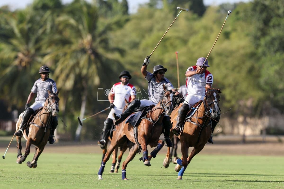 La Suiza and La Carbuccia play polo at Casa de Campo in La Romana, Dominican Republic on August 8, 2026. (Photos by Bryan Bennett)