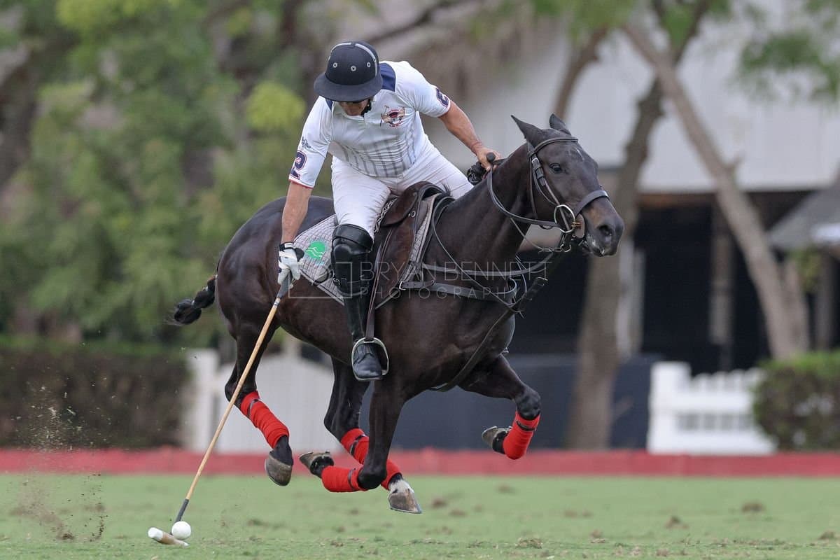 Lechuza Caracas and La Romanza 3J play polo during the Copa Britanica at Casa de Campo in La Romana, La Romana, Dominican Republic on March 1, 2026. (Photos by Bryan Bennett)