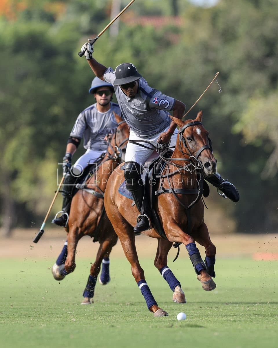La Suiza and La Carbuccia play polo at Casa de Campo in La Romana, Dominican Republic on August 8, 2026. (Photos by Bryan Bennett)