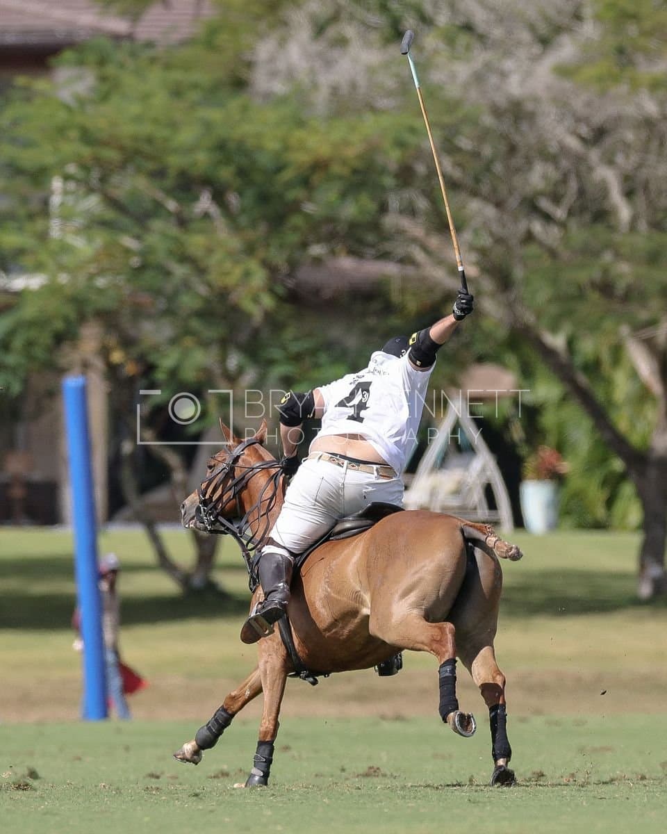 La Romanza 3J and La Espada Gulf play polo during the Copa Britanica at Casa de Campo Polo Club in La Romana, Dominican Republic on March 6, 2026. (Photos by Bryan Bennett)