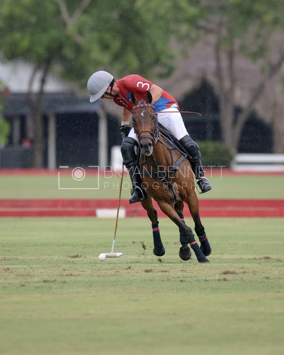 Casa de Campo and La Romanza 3J play polo during the Casa de Campo Challenge at Casa de Campo in La Romana, Dominican Republic on April 4, 2025. (Photo by Bryan Bennett)