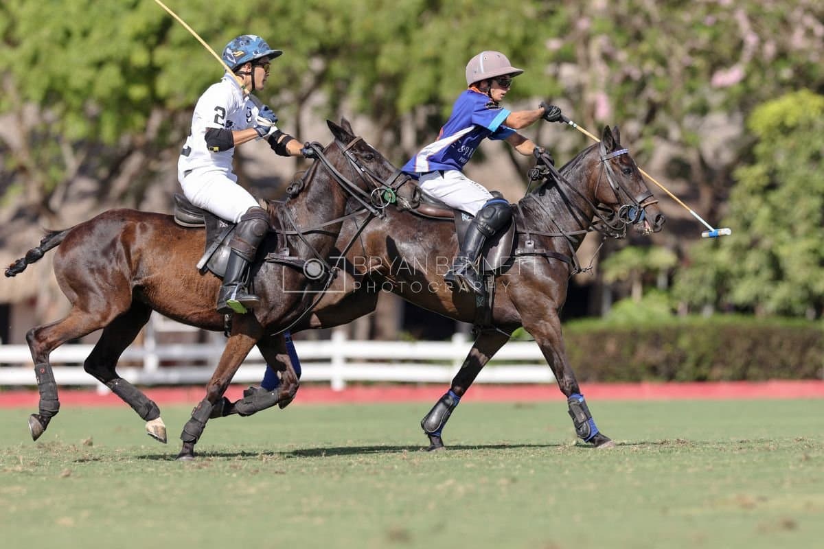La Romanza 3J and La Espada Gulf play polo during the Copa Britanica at Casa de Campo Polo Club in La Romana, Dominican Republic on March 6, 2026. (Photos by Bryan Bennett)