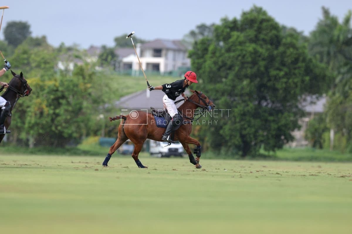 Casa de Campo and La Romanza 3J play polo during the Casa de Campo Challenge at Casa de Campo in La Romana, Dominican Republic on April 4, 2025. (Photo by Bryan Bennett)