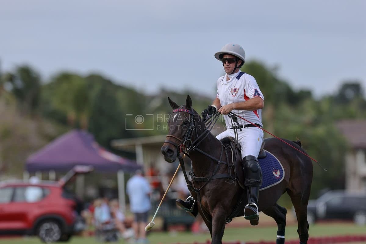 Lechuza Caracas and La Romanza 3J play polo during the Copa Britanica at Casa de Campo in La Romana, La Romana, Dominican Republic on March 1, 2026. (Photos by Bryan Bennett)