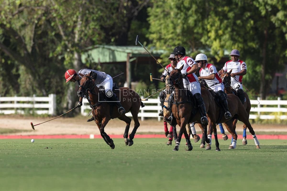 La Suiza and La Carbuccia play polo at Casa de Campo in La Romana, Dominican Republic on August 8, 2026. (Photos by Bryan Bennett)