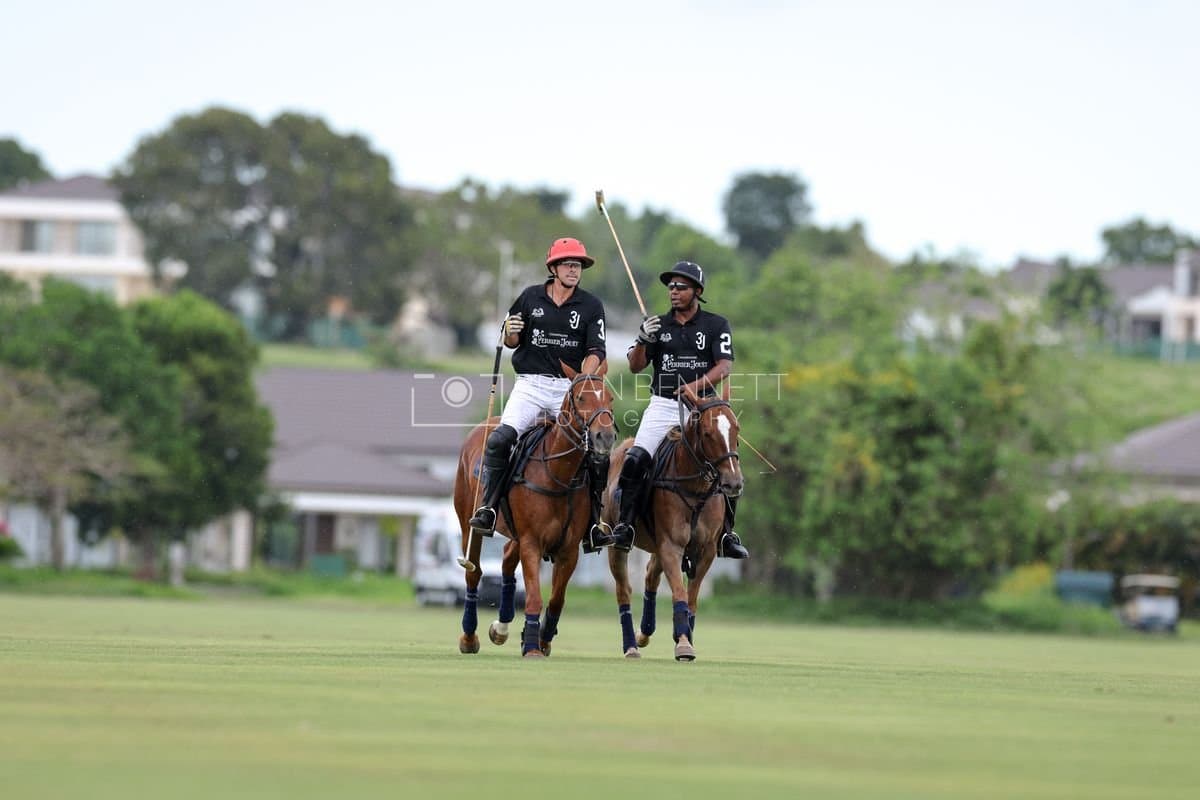 Casa de Campo and La Romanza 3J play polo during the Casa de Campo Challenge at Casa de Campo in La Romana, Dominican Republic on April 4, 2025. (Photo by Bryan Bennett)