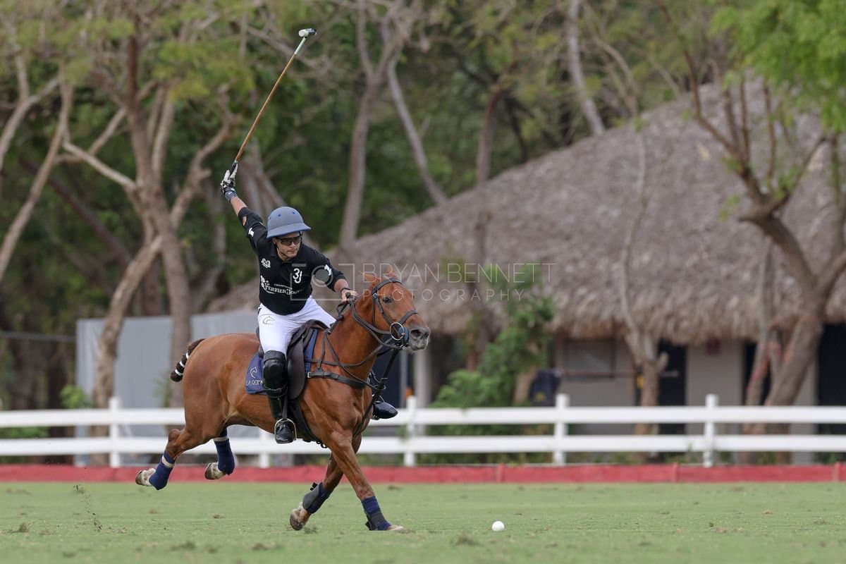 Lechuza Caracas and La Romanza 3J play polo during the Copa Britanica at Casa de Campo in La Romana, La Romana, Dominican Republic on March 1, 2026. (Photos by Bryan Bennett)