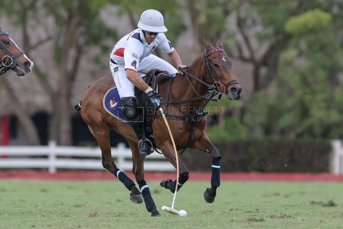 Lechuza Caracas and La Romanza 3J play polo during the Copa Britanica at Casa de Campo in La Romana, La Romana, Dominican Republic on March 1, 2026. (Photos by Bryan Bennett)