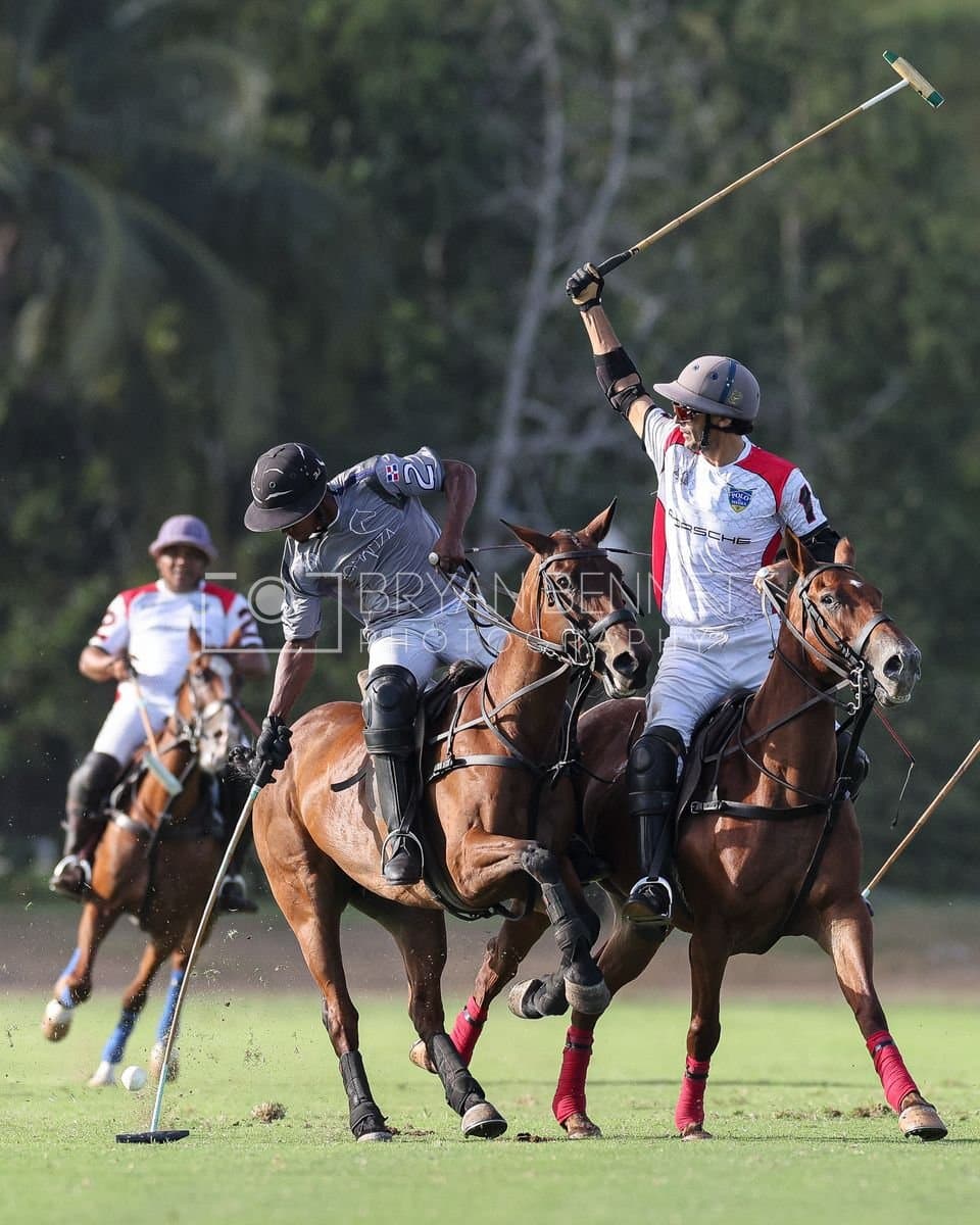 La Suiza and La Carbuccia play polo at Casa de Campo in La Romana, Dominican Republic on August 8, 2026. (Photos by Bryan Bennett)