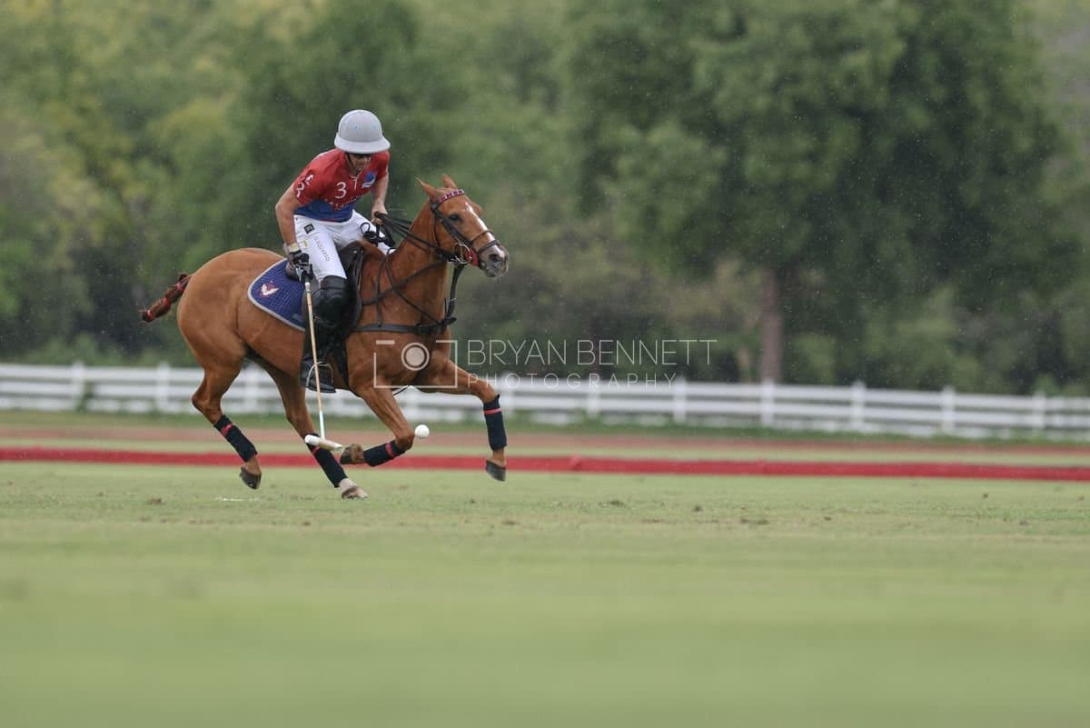 Casa de Campo and La Romanza 3J play polo during the Casa de Campo Challenge at Casa de Campo in La Romana, Dominican Republic on April 4, 2025. (Photo by Bryan Bennett)