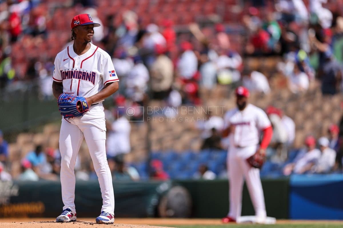 SANTO DOMINGO, DOMINICAN REPUBLIC - MARCH 04: Brayan Bello #66 of the Dominican Republic pitches during an exhibition game against the Detroit Tigers at Estadio Quisqueya on March 04, 2026 in Santo Domingo, Dominican Republic. (Photo by Bryan Bennett/Getty Images)