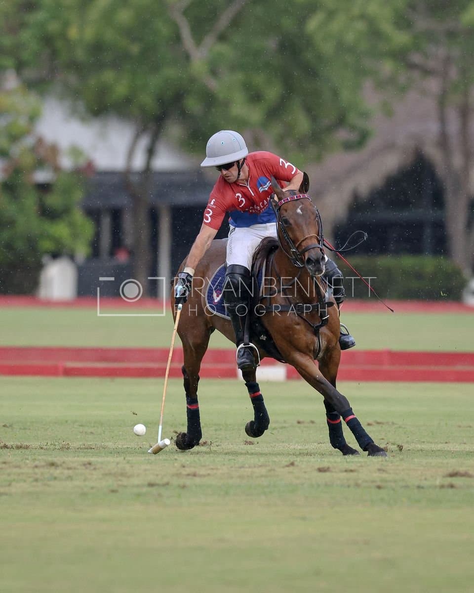 Casa de Campo and La Romanza 3J play polo during the Casa de Campo Challenge at Casa de Campo in La Romana, Dominican Republic on April 4, 2025. (Photo by Bryan Bennett)