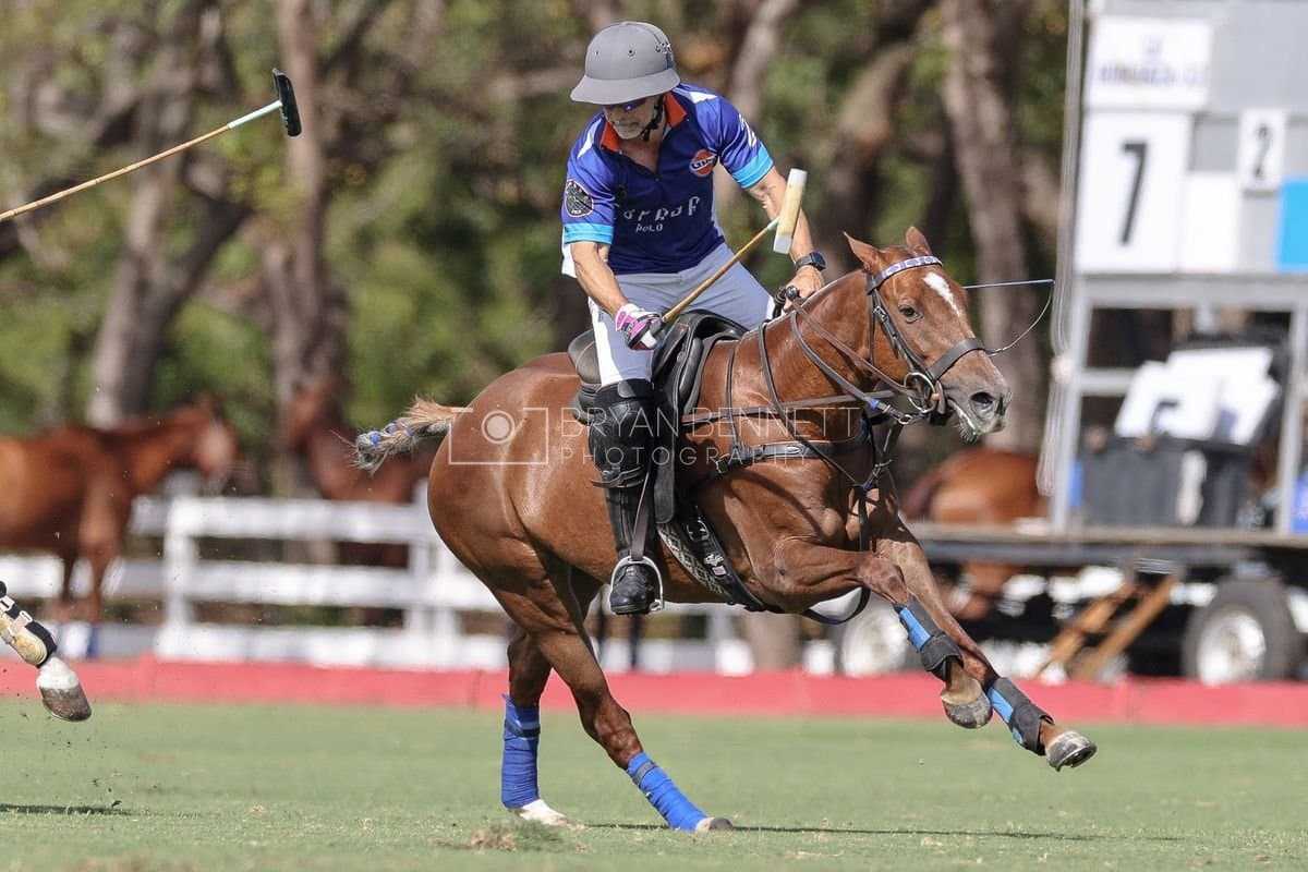 La Romanza 3J and La Espada Gulf play polo during the Copa Britanica at Casa de Campo Polo Club in La Romana, Dominican Republic on March 6, 2026. (Photos by Bryan Bennett)