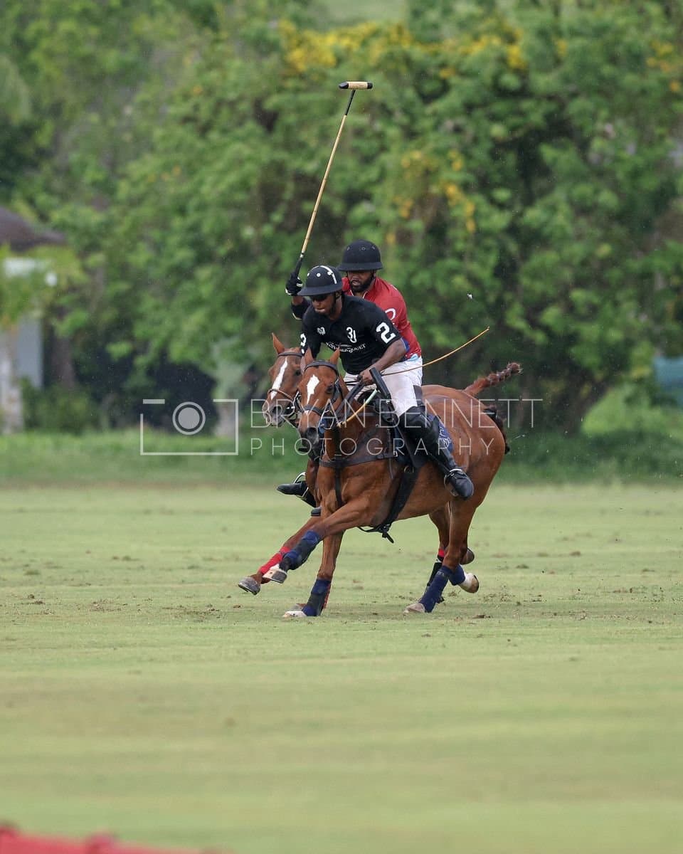 Casa de Campo and La Romanza 3J play polo during the Casa de Campo Challenge at Casa de Campo in La Romana, Dominican Republic on April 4, 2025. (Photo by Bryan Bennett)